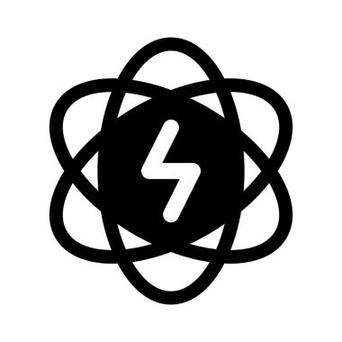 Nükleer güç simgesi, vektör illüstrasyonu 