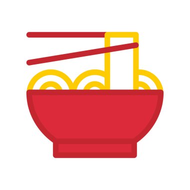 Çubuklu kase ve beyaz arka planda erişte.