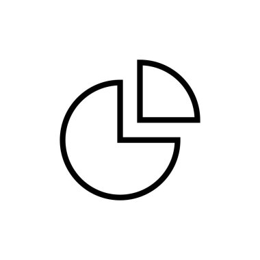 Pasta çizelgesi simgesi, vektör illüstrasyonu