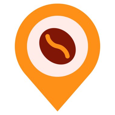 Kafe düz simge vektör illüstrasyonu