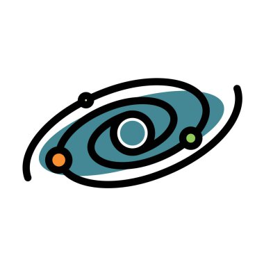 uzay web simgesi. Vektör illüstrasyonu 