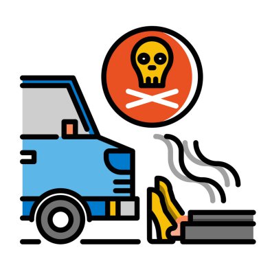 Bir araba tamirinin vektör çizimi