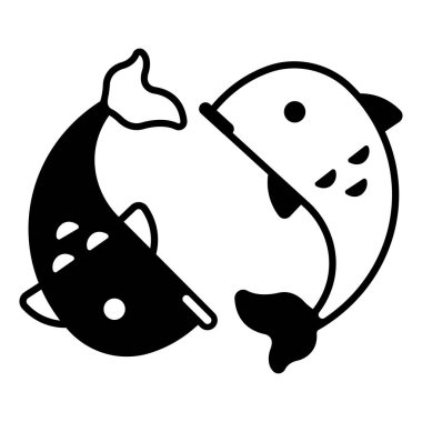 Balık siluetinin vektör çizimi