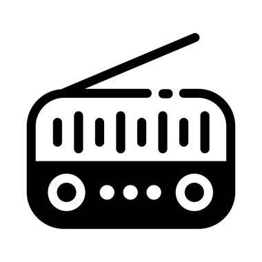 radyo web simgesi. Vektör illüstrasyonu 