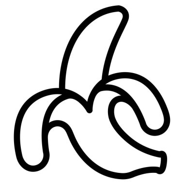 muz, simge, vektör illüstrasyonu 