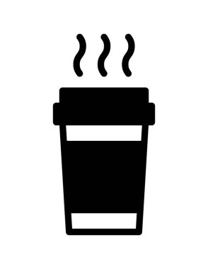 kahve web simgesi, vektör illüstrasyonu 