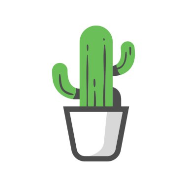 Kaktüs simgesi vektör illüstrasyonu