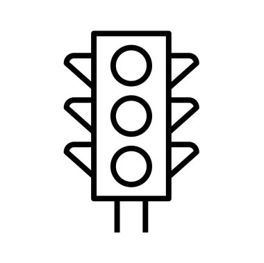 Trafik ışığı simgesi vektör illüstrasyonu