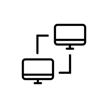 bilgisayar izleyici vektör simgesi izole edildi