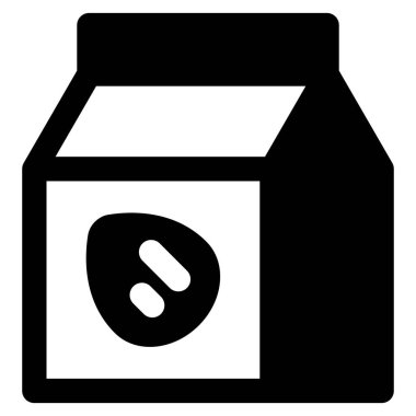 süt simgesi, vektör illüstrasyonu 