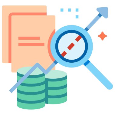 finansal rapor vektör simgesi