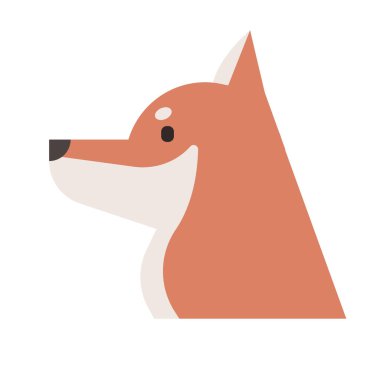 köpek yassı ikon vektör çizimi