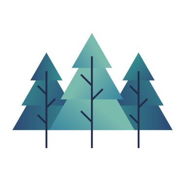 Ağaçlar ve çam ağaçları