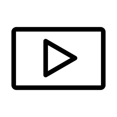 video ortam simgesi, vektör illüstrasyonu