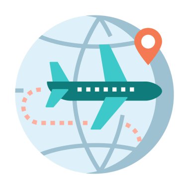 Bir seyahat haritasının vektör illüstrasyonu