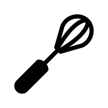Kitchen Whisk yassı ikon vektör çizimi