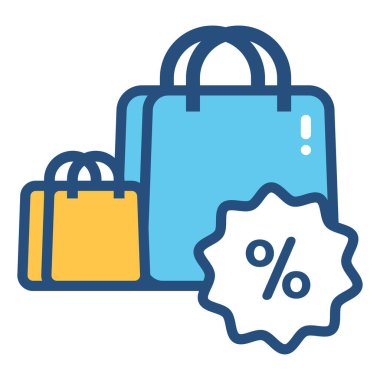 alışveriş poşeti vektör simgesi