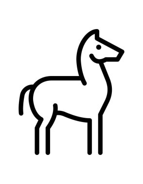 Bir at siluetinin vektör çizimi 