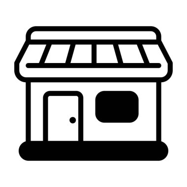 dükkan simgesi vektör illüstrasyonu