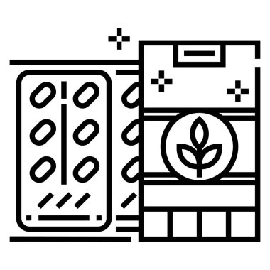 tıbbi ve sağlık çizgisi vektör simgesi.