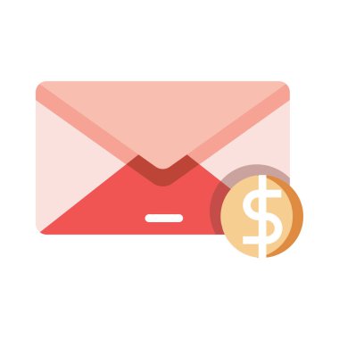 Para simgesi içeren zarf