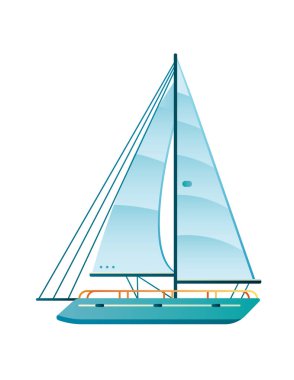 Yelkenlinin vektör çizimi