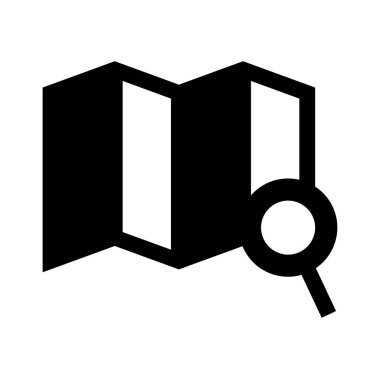 harita simgesi vektör illüstrasyonu 