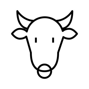 inek simgesi, vektör illüstrasyonu  