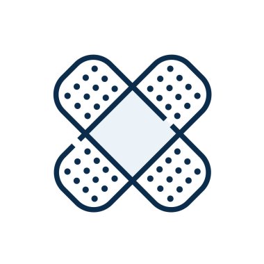 Tıbbi alçı simgesi, vektör illüstrasyonu