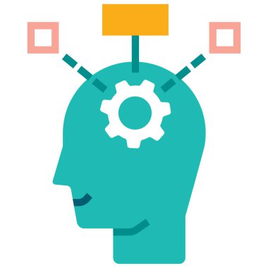 Zihin ağı simgesi. Vektör illüstrasyonu 