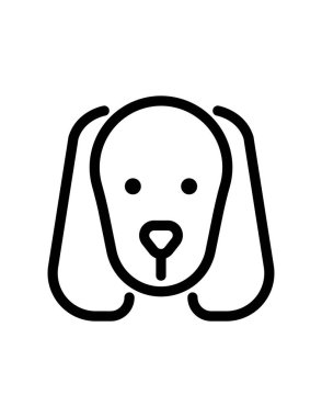 köpek simgesi vektör illüstrasyonu 