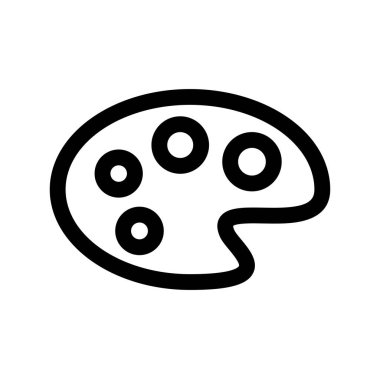 siyah palet vektör simgesi