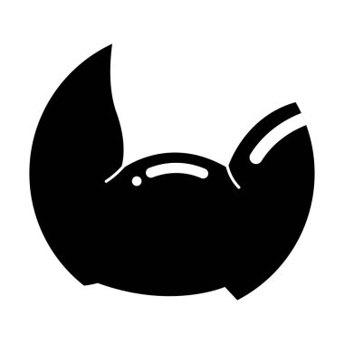 Şirin bir çizgi film yüz simgesinin vektör çizimi