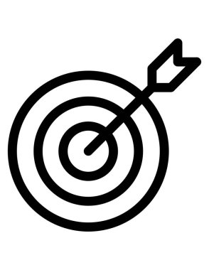 Oklu bir hedefin vektör illüstrasyonu