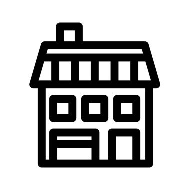 bina simgesi, vektör illüstrasyonu