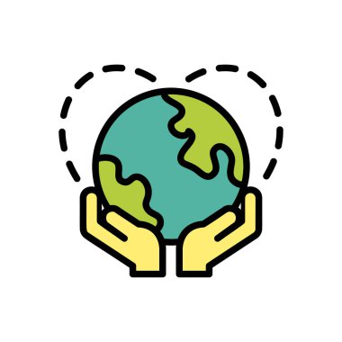 yeryüzü ikonu vektör çizimi grafik tasarımı