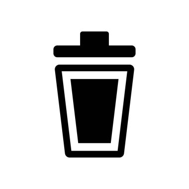 Çöp kutusu, simge, vektör illüstrasyonu 