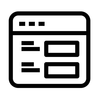 Web tasarımı ve geliştirme çizgisi vektör simgesi.