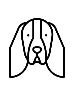 Köpek ikonu. vektör illüstrasyonu