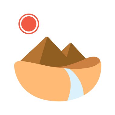 Bir plaj simgesinin vektör çizimi