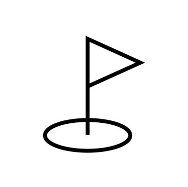 Golf topu ikonu vektör illüstrasyon grafik tasarımı