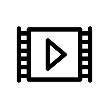 video ortam simgesi, vektör illüstrasyonu