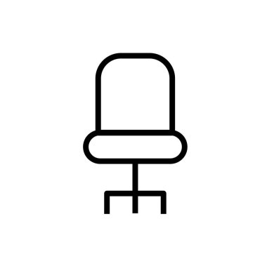 sandalye, simge, vektör illüstrasyonu 