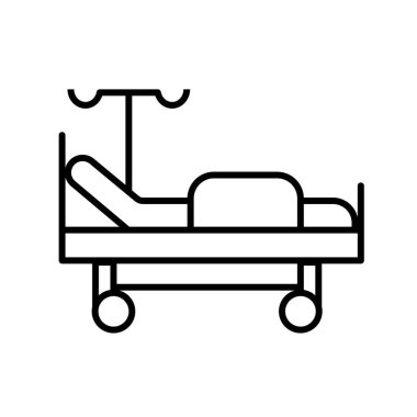 Hastane düz ikon vektör illüstrasyonu