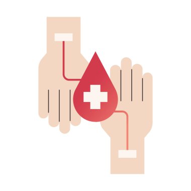 Kan yassı ikon vektör illüstrasyonu