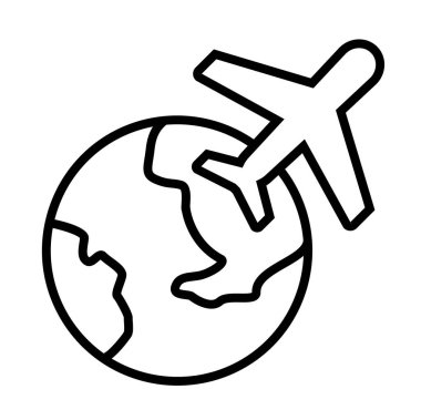 uçak vektör çizgisi simgesi