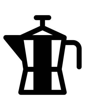 Kahve makinesi ikonu. Vektör illüstrasyonu 