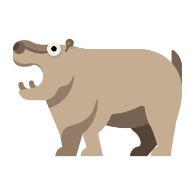 hipopotam web simgesi, vektör illüstrasyonu 