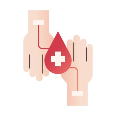 Kan yassı ikon vektör illüstrasyonu