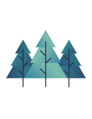 Ağaçlar ve çam ağaçları